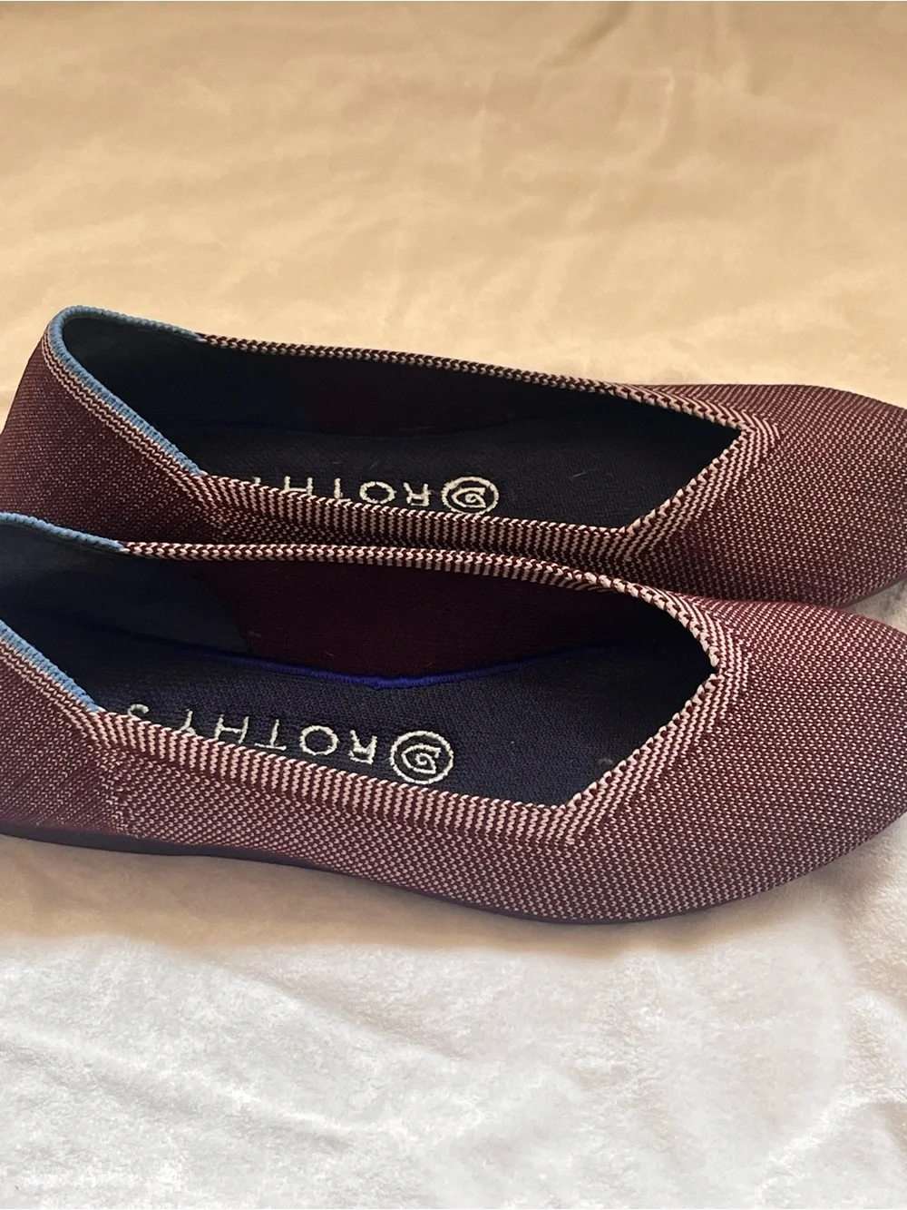 Rothy's Burgundy Knit Pointed Ballet Flat